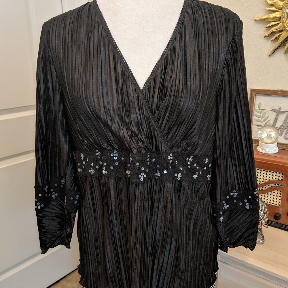 Dressy tunic with surplice neckline= Sale!
